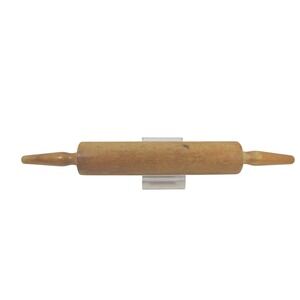 Vintage Wooden Rolling‎ Pin Revolving Cylinder Farmhouse Rustic Kitchen Brown